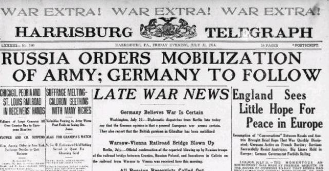 July 31st Russian mobilizes its armed forces.