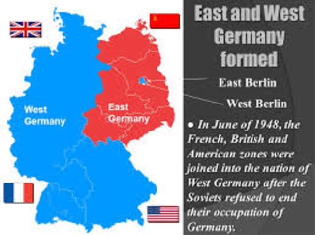 East and West Germany formed
