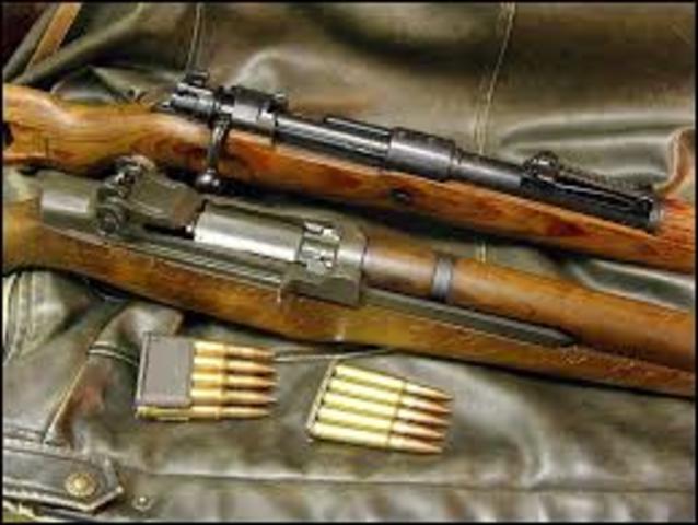 M1 semi automatic rifle and radar