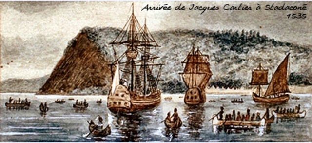 Cartier arrive à Stadaconé