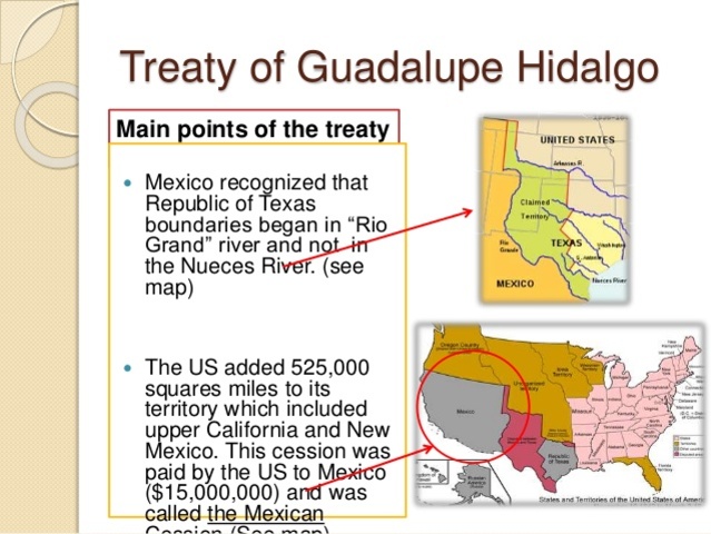 What as the Treaty of Guadalupe Hidalgo,and what were the terms?