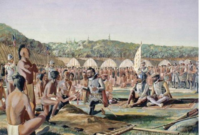 Cartier arrive à Stadaconé