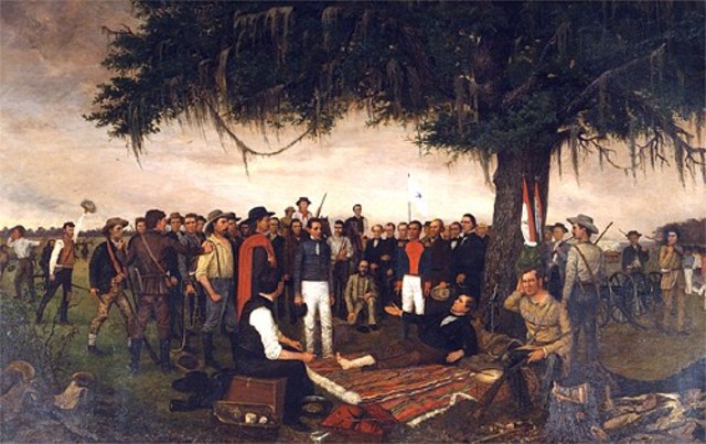 Santa Anna Signs Treaty