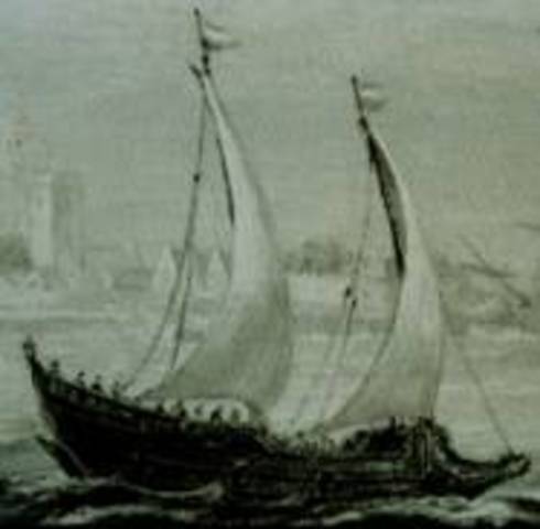 Adriane Block, representing the Dutch sails up the Connecticut River