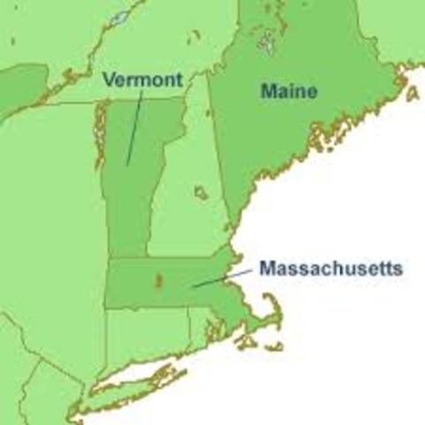 Massachusetts and Maine Separated