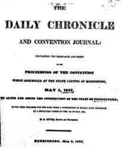 Convention was called to revise the state's laws and draft a new constitution.