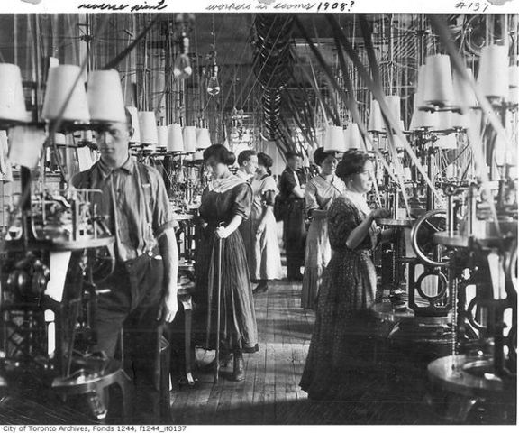 The main types of early manufacturing industries