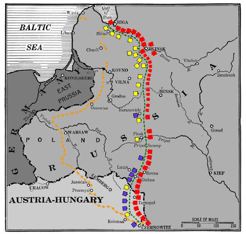 2m soldiers deserted Russian front lines. Germany drives into Russia and overtakes some of it.