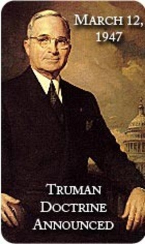 Truman Doctrine- Offical declaration of the Cold War