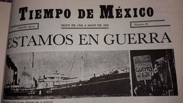 Se decreta Estado de Guerra contra los países del Eje / Hundimiento del buque Faja de Oro