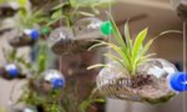 COLOCAR UN GANCHO EN EL TECHO O PARED INCLINADA DONDE SE QUIERE UBICAR LA MACETA