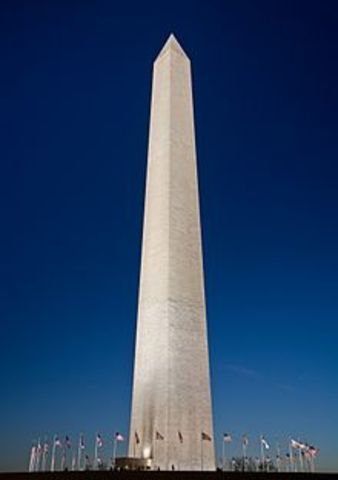 The Washington Monument is completed.