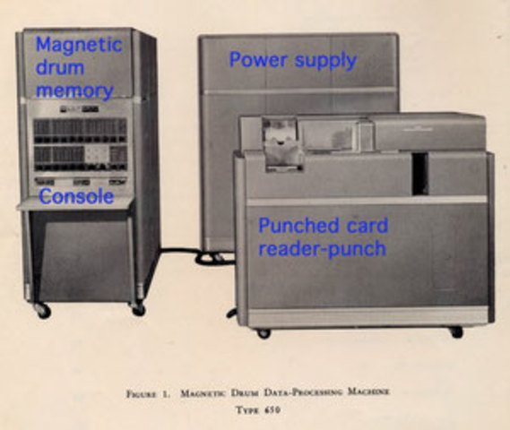 Llegada del primer IBM 650 en México.