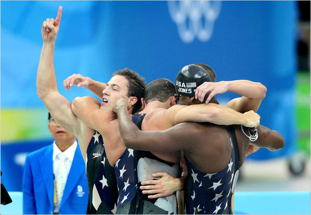 United States 4x100-meter freestyle relay team wins gold