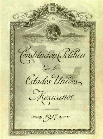 Constitución Política de los Estados Unidos Mexicanos, de 1917.