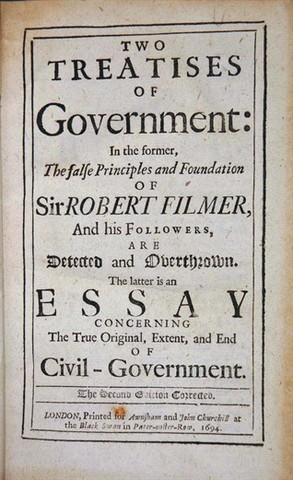 John Locke Published, "Two Treatises of Government"