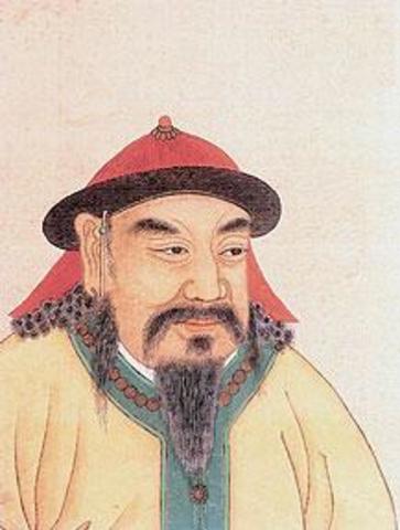 Genghis's father dies