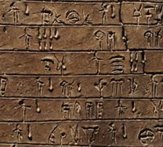 Minoan hieroglyphic script was invented: