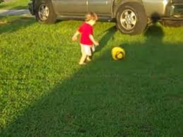 My firs kicked ball