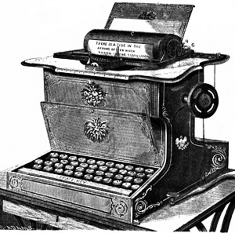 Sholes firma un contrato con la compañia E. Remington & sons de Nueva York