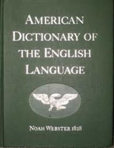 Noah Webster published dictionary