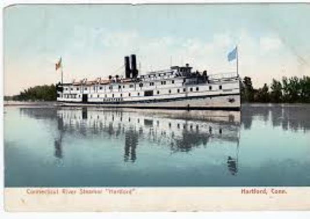 First steamboat on Connecticut River to Hartford