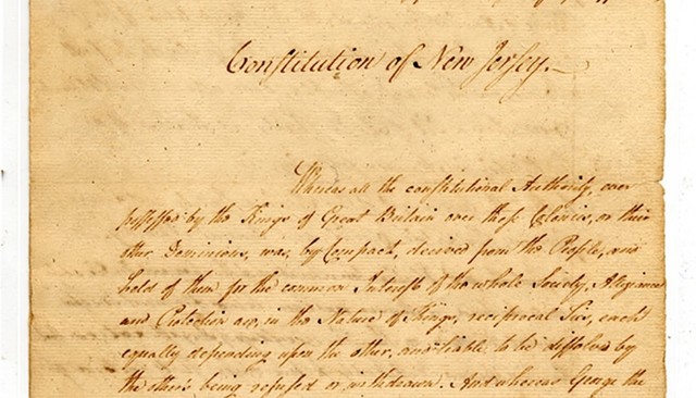 Adopted first state constitution
