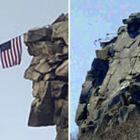 Rocky icon, Old Man of the Mountain, collapsed
