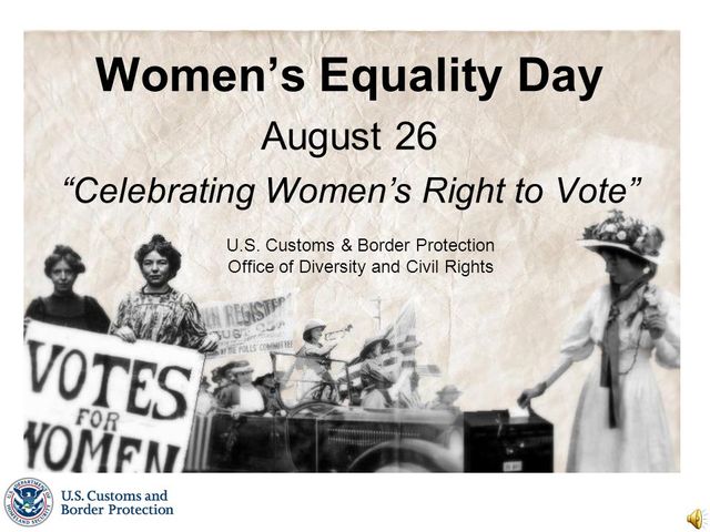 1920 August 26 the right to vote to women