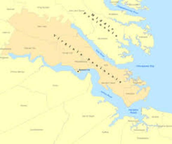 they landed on a narrow peninsula