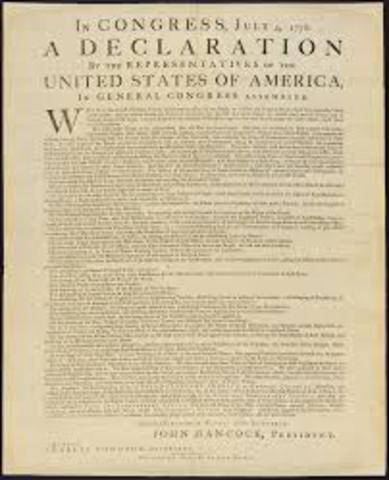 Declaration of Independence signed