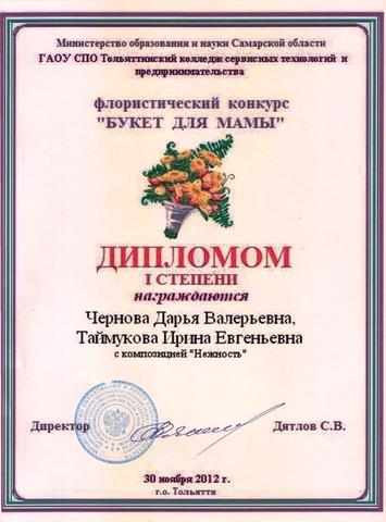 Организация и проведение флористического конкурса "Букет для мамы"