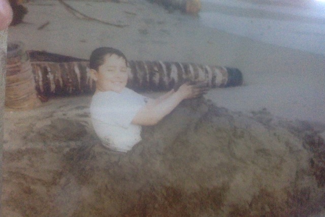 Mi primer día en la playa.