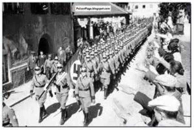 Germany unites with Austria