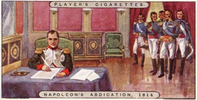 Napoleon abdicates the throne