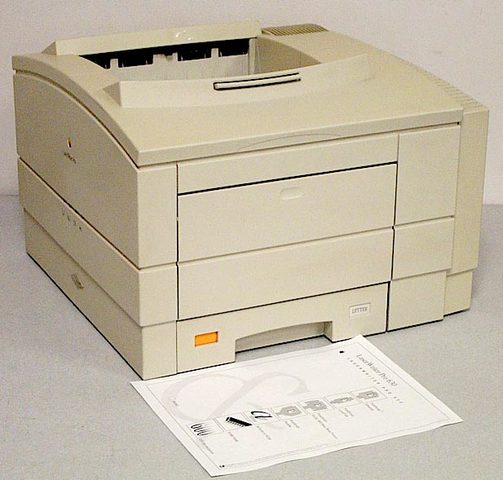 1975 - IBM introduces the first commercial laser printer Laser beams scan back and forth across a drum inside the printer, building up a pattern of static electricity. The static electricity attracts onto the page a kind of powdered ink called toner.