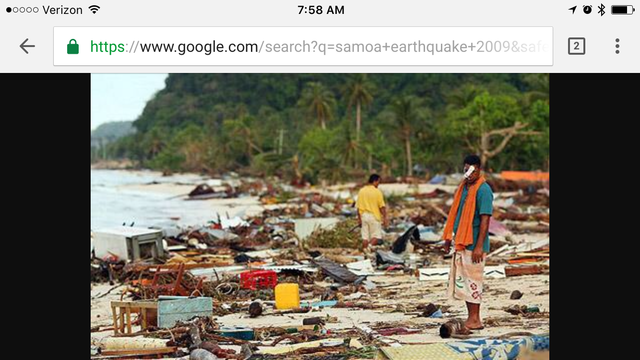 Samoa Earthquake (Samaon Islands)
