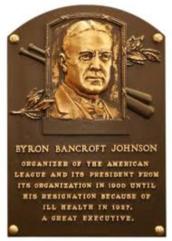 Byron Bancroft Johnson announced that the American League