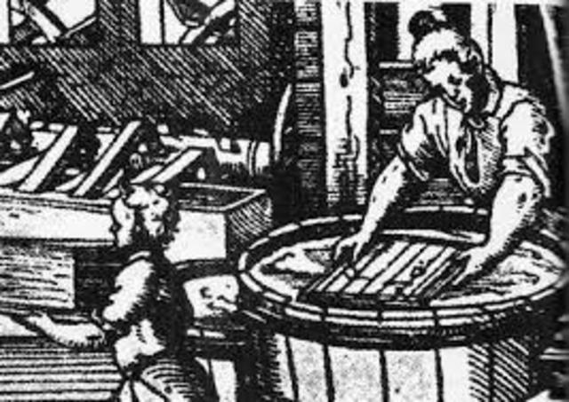 1590 DC. Uso del papel