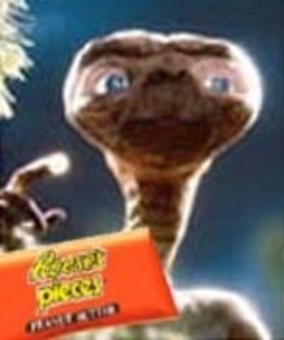 Reese's Pieces are shown in E.T.