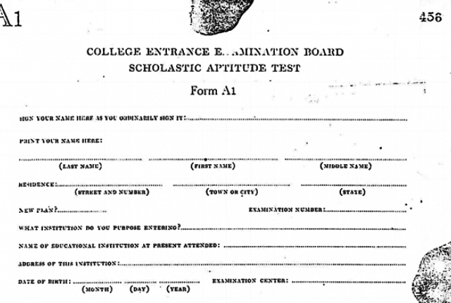 SAT first administered