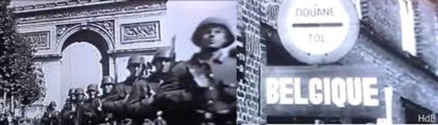 Alemania invade Bélgica, Holanda y Luxemburgo.