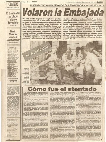 Atentado a la Embajada de Israel.