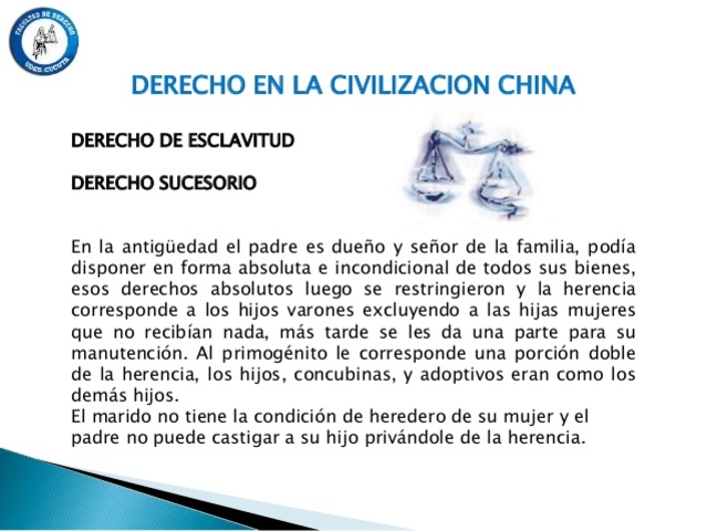 Derecho escritochino (inicio)