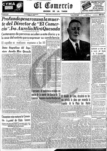 Muere el director de "El Comercio"