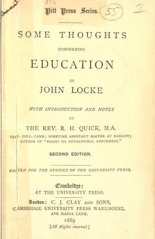 Thoughts Concerning Education Book
