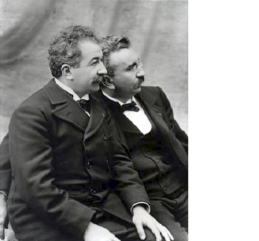 Brothers named Auguste and Louis Lumière.
