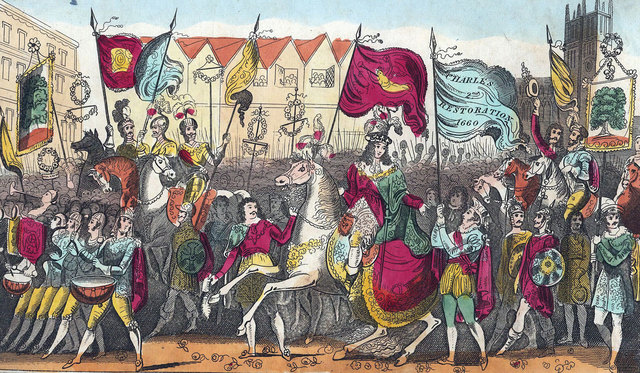 Puritan Commonwealth ends; monarchy is restored with Charles II