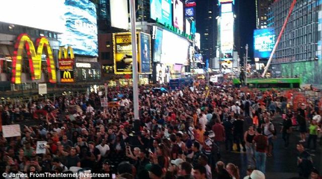 Protest held at Times Square