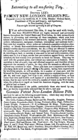 First US Patent for Medicine Granted